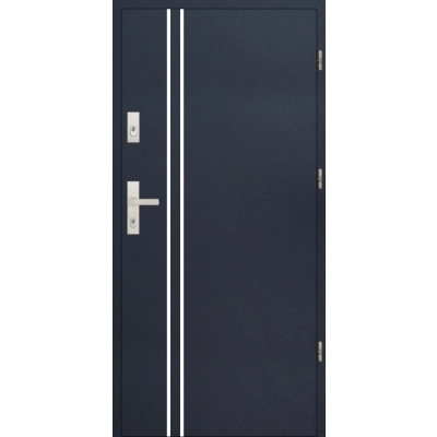 Drzwi antywłamaniowe zewnętrzne A5 INOX 55 mm RC2 - RC4 - Antracyt